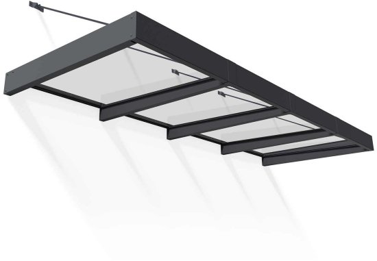 גגון 379x140 ס''מ Palram Sophia XL - צבע אפור / שקוף