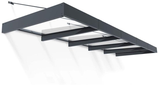 גגון 472x140 ס''מ Palram Sophia XL - צבע אפור / שקוף