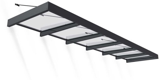 גגון 565x140 ס''מ Palram Sophia XL - צבע אפור / שקוף