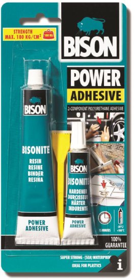 דבק דו-רכיבי פוליאוריטני עמיד למים 65 מ''ל Bison