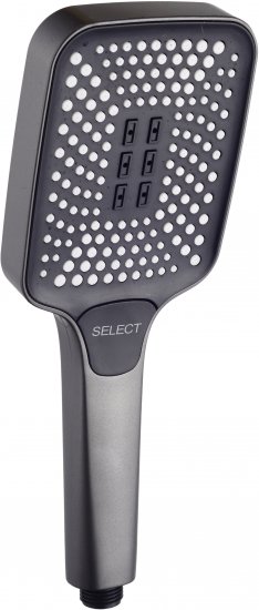 מזלף מלבני 3 מצבי זרימה 11x9 ס''מ דגם Maya סדרת Premium מבית Aquila - צבע אפור מטאלי