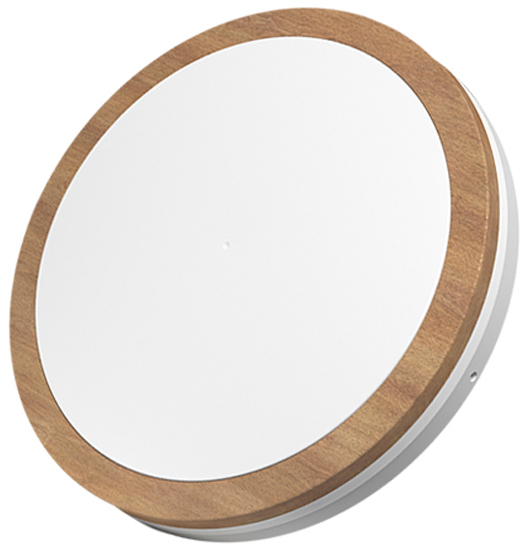 מנורה צמודת תקרה עגולה מוגנת מים קוטר 18.2 ס''מ Liper IP65 20W - צבע גוף עץ גוון אור 6500K