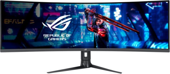 מסך מחשב גיימינג קעור Asus ROG Strix XG49WCR Super Ultra-Wide VA DQHD 165Hz 49 Inch - צבע שחור