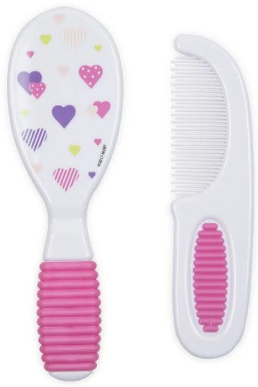 סט מברשת ומסרק מבית Nuby  - צבע ורוד