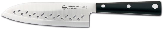 סכין סנטוקו 16 ס''מ Ambrogio Sanelli Hasaki - צבע שחור