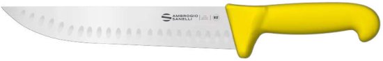 סכין קצבים עם שקעים 24 ס''מ Ambrogio Sanelli Supra - צבע צהוב