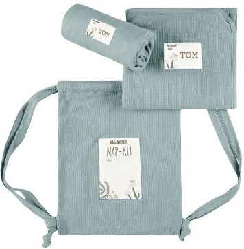 ערכת שינה לגן 100% כותנה מבית Minene - כחול / אפור