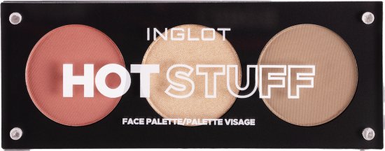 פלטת איפור Hot Stuff הכוללת ברונזר, היילייטר וסומק Inglot – משקל 7 גרם