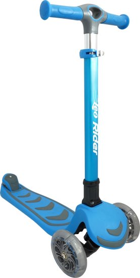 קורקינט 3 גלגלים עם אורות Leo Rider - צבע כחול