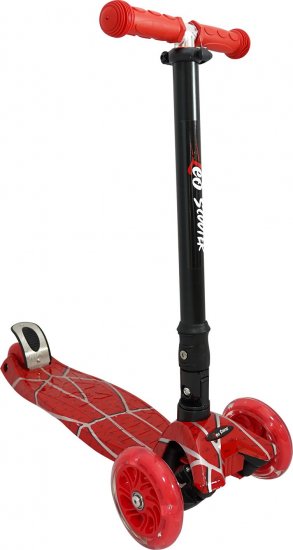 קורקינט Leo Graffiti עם 3 גלגלים לילדים בגילאי 3-8 מבית Leo Pro - צבע אדום