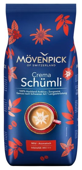 תערובת פולי קפה 1 ק''ג Crema Schumli מבית Movenpick