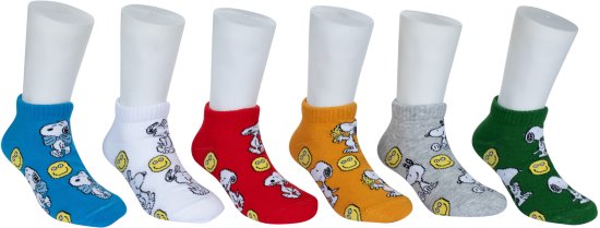 6 זוגות גרבי קרסול לילדים Pulliez דגם סנופי - מידות 24-34 Small