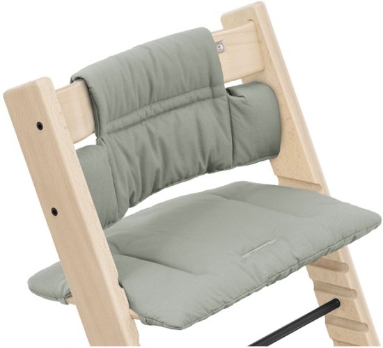 כרית ריפוד ועיצוב מ-100% כותנה אורגנית לכיסא אוכל Stokke Tripp Trapp - צבע ירוק קרחון