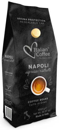 תערובת פולי קפה 1 ק"ג Italian Coffee Napoli