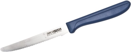 סכין רב שימושית משוננת קצה מעוגל 11 ס''מ דגם Pro Sandwich מבית Arcosteel - צבע כחול