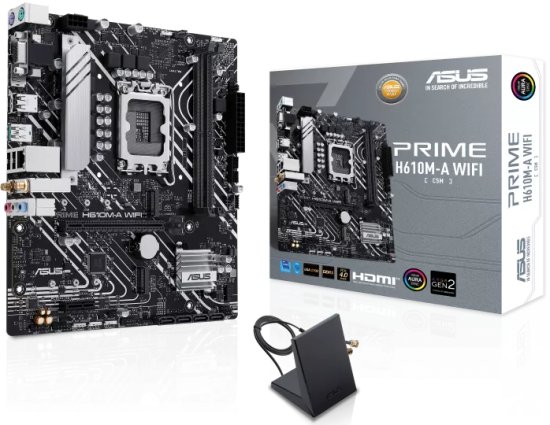 לוח אם ASUS PRIME H610M-A WIFI LGA1700 Intel H610 DDR5