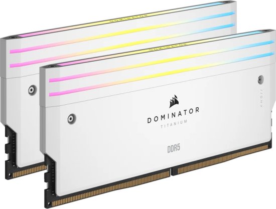 זיכרון למחשב Corsair Dominator Titanium 2x24GB DDR5 7200MHz CL36 -בצבע לבן