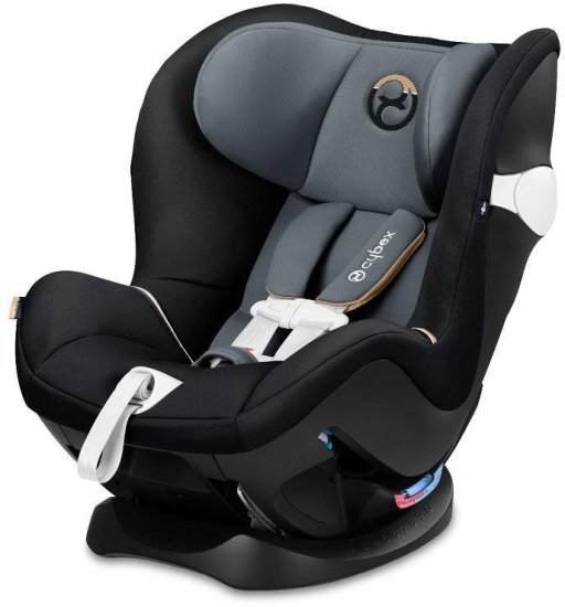 כסא בטיחות עם מערכת הבטיחות SensorSafe 2.0 למניעת שכחת ילדים ברכב Cybex Sirona M - צבע שחור/אפור כהה