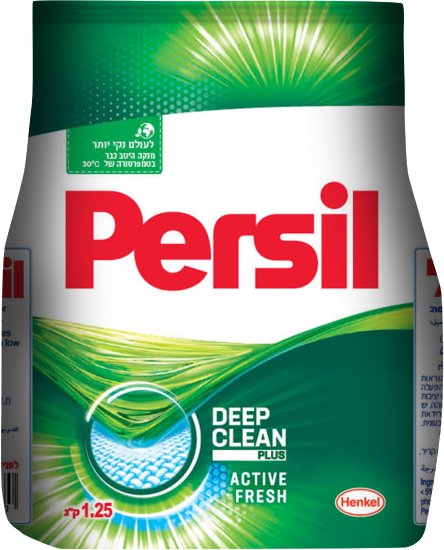 אבקת כביסה פרסיל לכביסה רגילה בניחוח אקטיב פרש - משקל 1.25 ק''ג