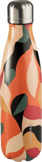 בקבוק תרמי מנירוסטה 500 מ''ל מבית Arcosteel - פרחוני מופשט