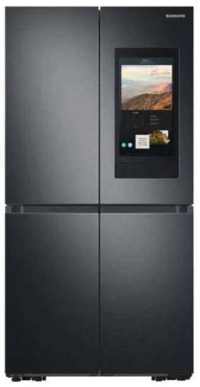 מקרר 4 דלתות Family Hub מקפיא תחתון אינוורטר 844 ליטר Samsung RF87A9771B1 No Frost - צבע שחור פחם מט מוברש
