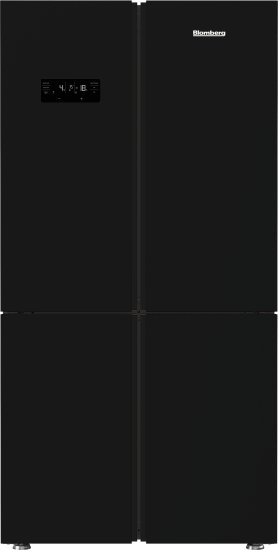 מקרר 4 דלתות מקפיא תחתון אינוורטור 572 ליטר Blomberg KQD1622GB No Frost - זכוכית שחורה