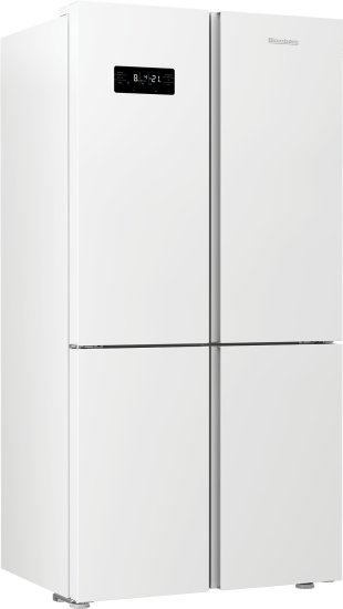 מקרר 4 דלתות מקפיא תחתון אינוורטור 572 ליטר Blomberg KQD1623GW No Frost - זכוכית לבנה