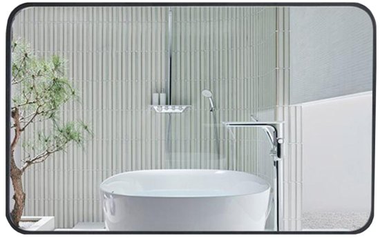 מראה מלבנית 50X70 מסגרת שחורה HomeSet