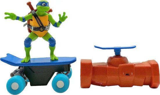 צבי הנינג'ה: טירוף המוטנטים (TMNT) צב וסקייטבורד על שלט - לאונרדו