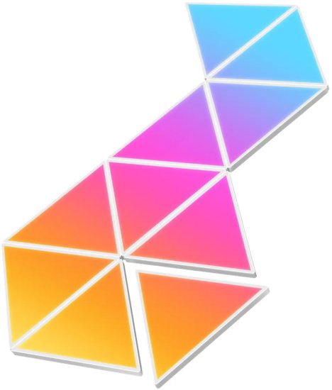 10 יחידות תאורה צבעוניות בעיצוב משולשים Govee Glide - עשר יחידות