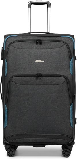 מזוודה מבד בגודל 24 אינץ' דגם Platinium מבית Camel Mountain – צבע שחור