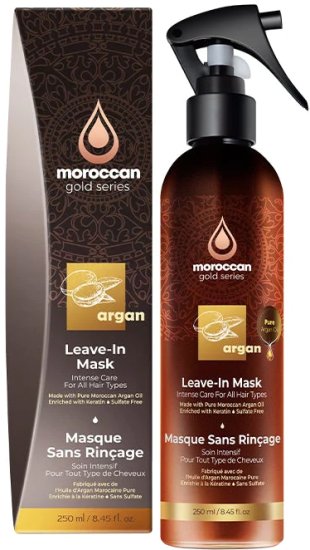 מסיכת שיער ארגן ללא שטיפה סדרה Moroccan Gold Argan - נפח 250 מ''ל – תמונה 2