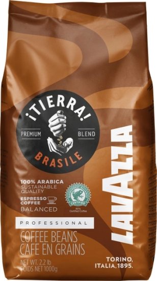 תערובת פולי קפה 1 ק''ג 100% ערביקה Lavazza ITierra Brasile Brown