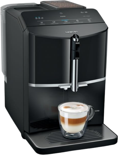 מכונת קפה אוטומטית Siemens EQ.300 TF301E19 - צבע שחור - שנתיים אחריות יבואן רשמי BSH