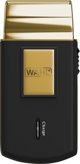 מכונת גילוח נטענת נטענת דגם 07057-016 מסדרת Gold Edition Travel Shaver מבית Wahl - צבע שחור / זהב