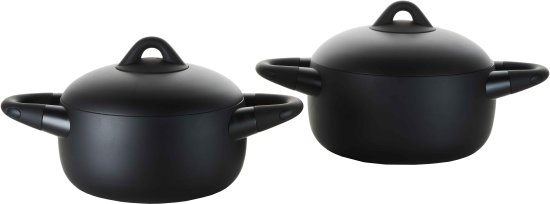 2 סירי בישול אלומיניום עם מכסה 22+20 ס''מ Soltam Twist – תמונה 2