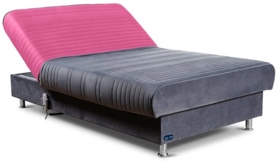 מיטת נוער מתכווננת חשמלית 120/200 דגם PLAY מבית Dr.Gav - צבע אפור/ורוד