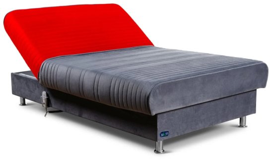 מיטת נוער מתכווננת חשמלית 120/200 דגם PLAY מבית Dr.Gav - צבע אפור/אדום