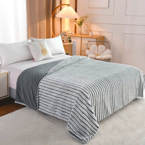 שמיכה לחורף יחיד מפנקת פרווה מלאכותית 150X200 ס"מ Arige Gad – צבע אפור