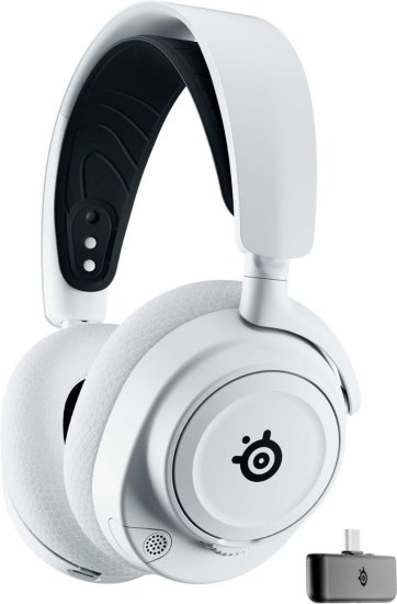 אוזניות גיימינג אלחוטיות SteelSeries Arctis Nova 7X Wireless - צבע לבן
