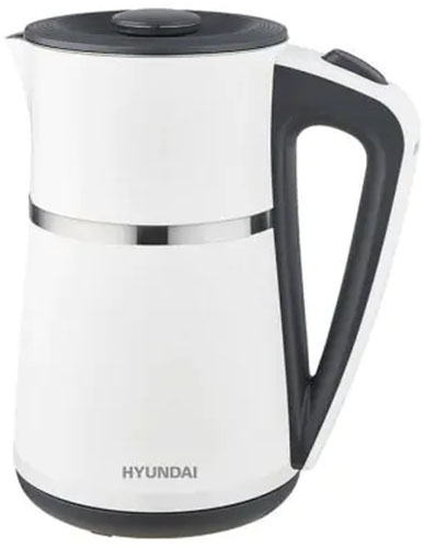 קומקום חשמלי דיגיטלי 1.7 ליטר Cool-Touch דגם Hyundai HYK-8715DW - צבע לבן