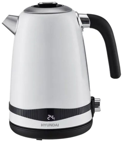 קומקום נירוסטה דיגיטלי 1.7 ליטר דגם Hyundai HYK-8702DW - צבע פנינה – תמונה 2