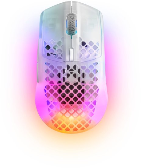 עכבר גיימינג אלחוטי SteelSeries Aerox 3 Wireless Ghost - צבע לבן