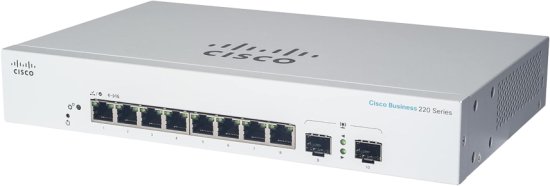 מתג חכם Cisco Business 8-Port Gigabit Full PoE CBS220-8FP-E-2G-EU