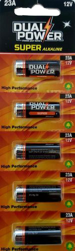 5 סוללות 23A 12V דגם Super Alkaline מבית Dual Power