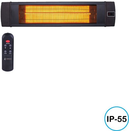 תנור חימום קיר מקצועי לגינה 2500W דגם RAINBOW מבית Omega