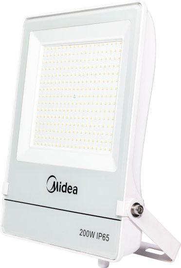 תאורת הצפה LED בהספק 200W מבית Midea - גוון אור קר 6500K - צבע לבן
