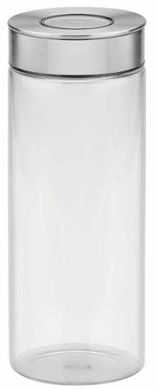 צנצנת זכוכית אחסון Purezza עם מכסה נירוסטה Tramontina - נפח 1.8 ליטר