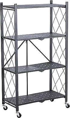 ארגונית 4 מדפים מתקפלת Bpatent - צבע שחור