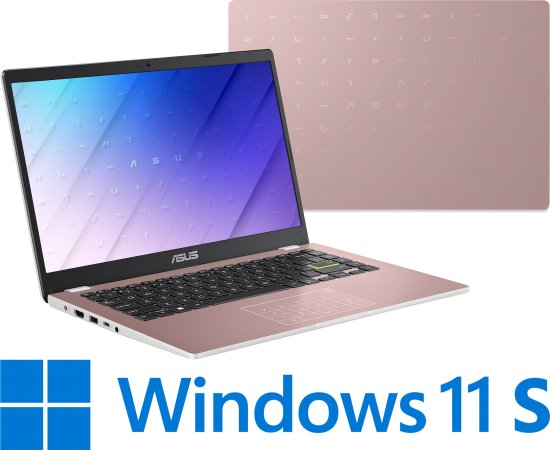 מחשב נייד Asus Vivobook Go 14 E410KA-EK592WS - צבע Rose Pink - מגיע עם רישיון Microsoft 365 למשך שנה אחת מותקן מראש
